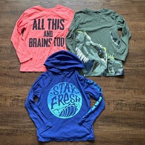 Boys Long Sleeve Tees Dinosaur Hoodie Place Carters Old Navy